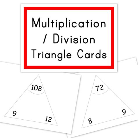 Multiplication Flash Cards Triangles Printable Printable