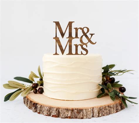 Mr Mrs Cake Topper Style 5 Laser And Lace