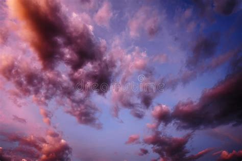 The Beauty Of The Evening Sky Is A Breathtaking Atmosphere Stock Image