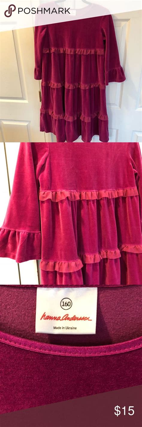 Hanna Anderson Purple Velvet Dress Sz 160 14 16 Purple Velvet Dress