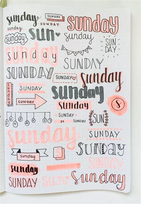 Bullet Journal Weekly Headers For You To Copy! – Sidereal Life #