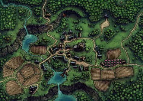 Design And Layout Of Fantasy Village Village Map Fantasy City Map