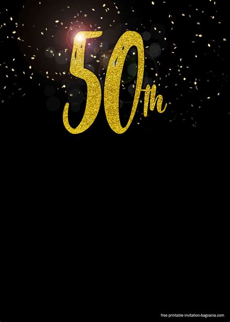 50th Birthday Invitation Template Free