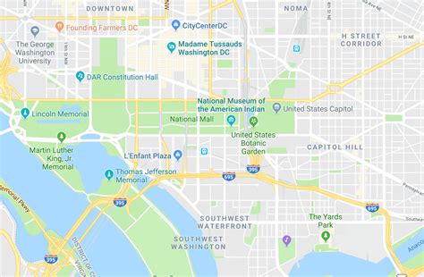 Maps And Information For National Mall Washington Dc