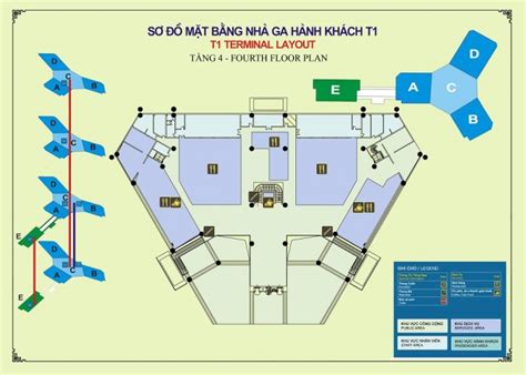 Floor Plan Of T1 And T2 Terminal Of Noi Bai International Airport Asia