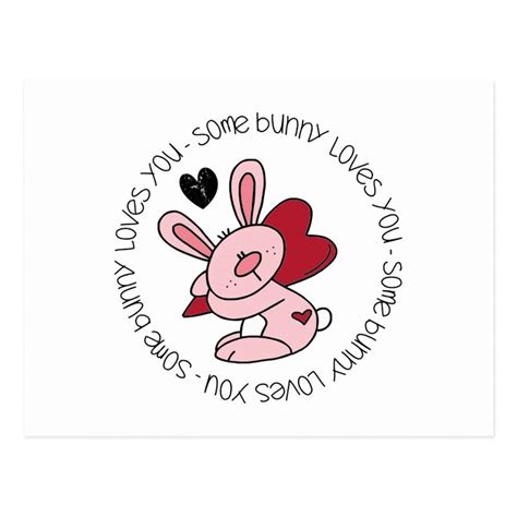 Some Bunny Loves You Postcard In 2021 Some Bunny Loves You Bunny Valentines Bunny