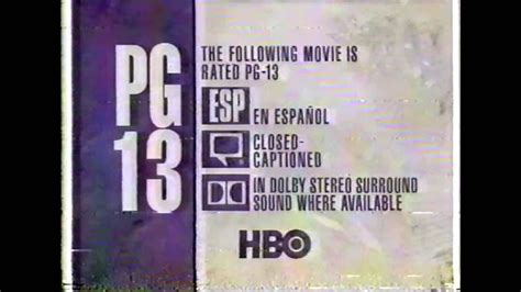Hbo The Following Movie Is Rated Pg 13 1994 Youtube