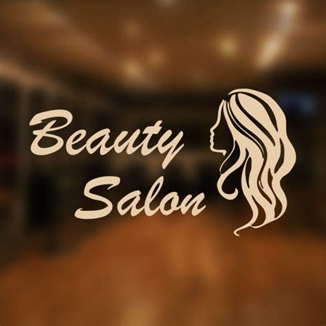 Beauty Salon Shop Vinyl Sign Women Hairdressers Hair Window Lettering