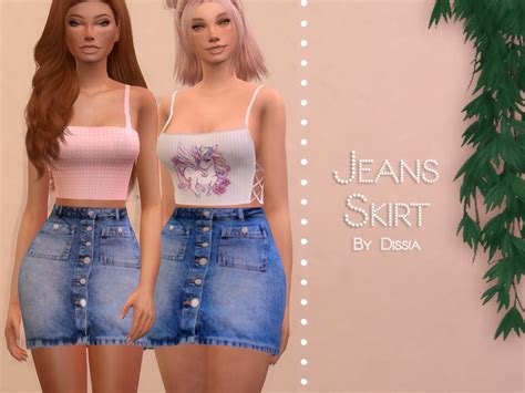The Sims Resource Jeans Skirt