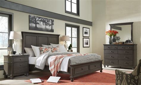 The corporate has mature from a modest. Aspenhome Oxford 4pc Panel Storage Bedroom Set in Peppercorn