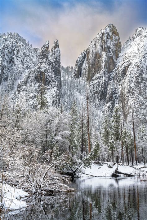 Winter Snow On The Cathedral Group In Yosemite Photo Print Photos By
