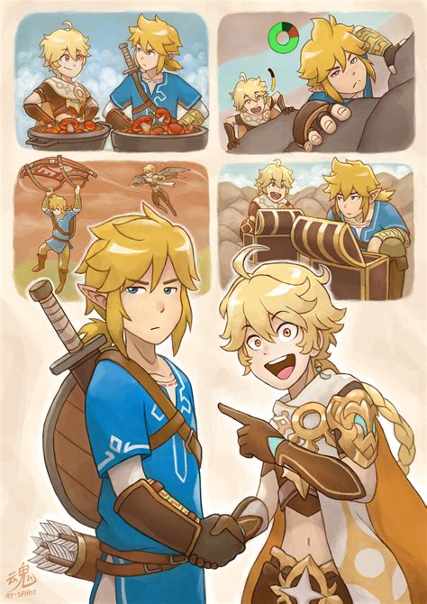 Link And Aether Genshin Impact And 3 More Drawn By Ry Spirit Danbooru