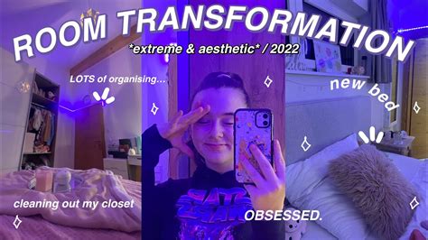 Extreme Room Transformation 2022 Aesthetic Room Tour Youtube