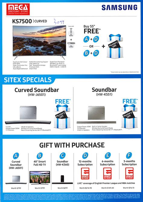 Samsung Tvs Mega Discount 2 Brochures From Sitex 2016 Singapore On