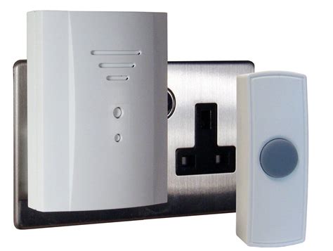 Byron 50m Wireless Wirefree Plug In Door Bell Chime Kit With 2 Sounds