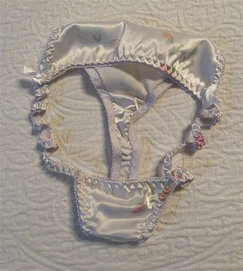 Jolie Satin String Thong Bikini Cute Lil Floral Panti… Gem