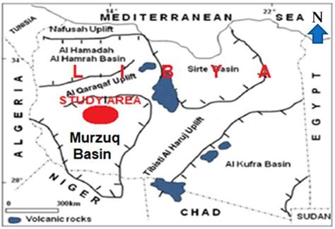 Map Of Structure And Tectonic Sedimentary Basins Of Libya Showing The