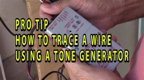 How To Use A Tone Generator To Trace A Wire Youtube