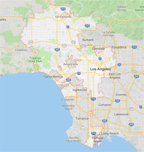Los Angeles Carte Info ≡ Voyage Carte Plan