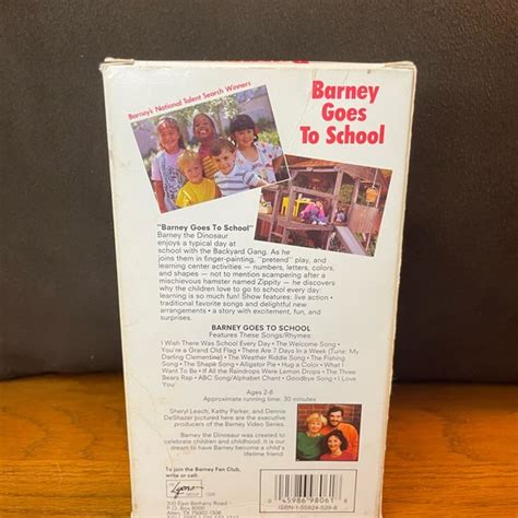 Barney Media 99 Barney Goes To School Vhs Tape Poshmark