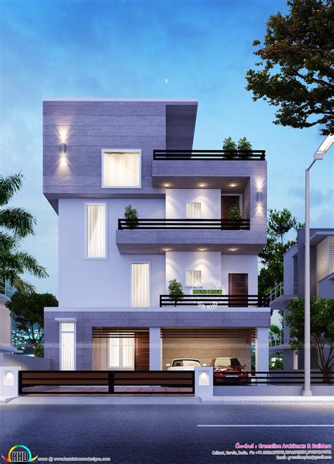 Simple Modern Home In Bangalore Kerala Home Design And Floor Plans