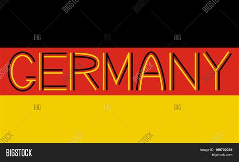 German Flag Word Vector And Photo Free Trial Bigstock