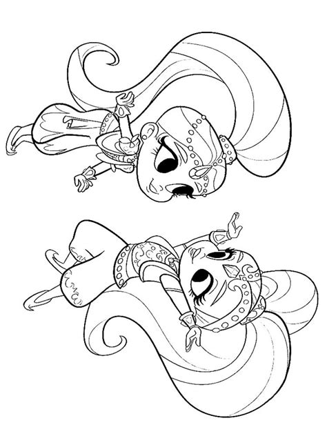 Cartoon series coloring pages, coloring pages / by aiza. Shimmer and Shine coloring pages. Free Printable Shimmer ...
