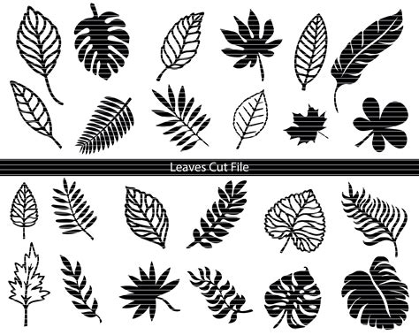 Visual Arts Cut Files For Cricut Leaves Design Leaf Silhouette Clip