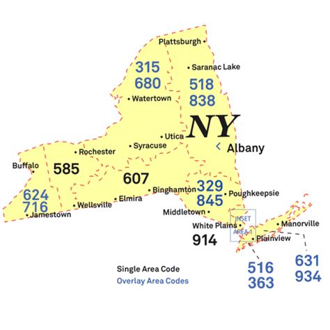 New York Area Code Map Map Of The World