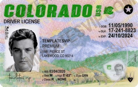 Colorado Co Drivers License Psd Template Download 2023 Templates