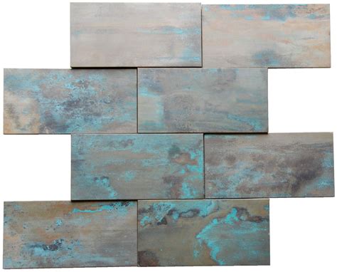 Great savings free delivery / collection on many items. 3D Patina Copper Brick Tile Fireplace Stair Riser Feature ...