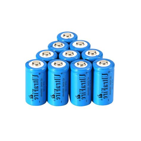 16340 Battery Ultra1800mah Fire Cr123a Rechargeable 37v Li I