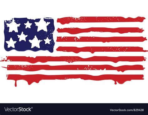 Abstract Grunge Flag Of Usa Royalty Free Vector Image
