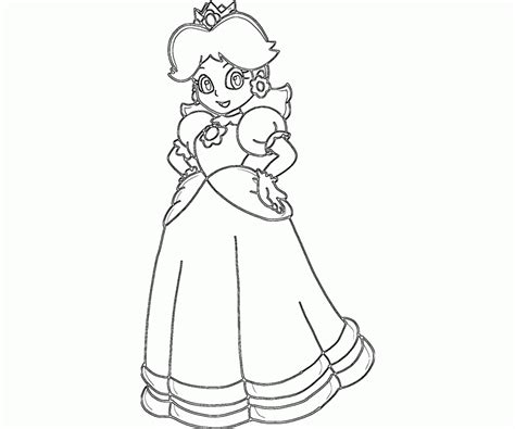 This picture showcases princess peach and her love interest, mario. Rosalina Peach And Daisy Coloring Pages - Coloring Home