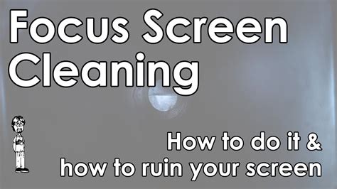 Cleaning An Slr Or Dslr Camera Focusing Screen As Safely As Possible