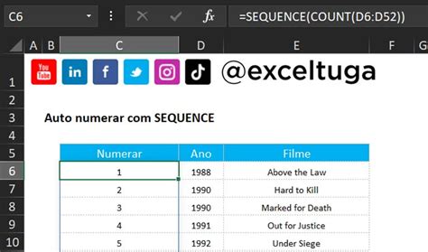 Numerar Linhas E Colunas Automaticamente No Excel Com V Deo Excel