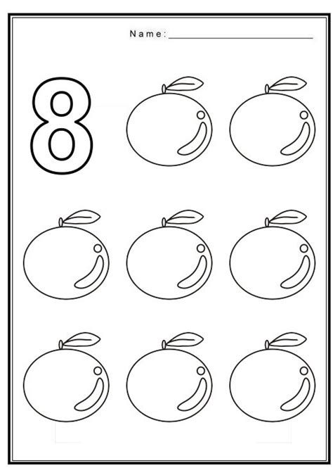 Preschool coloring pages are a great way to help teach colors. Number worksheet | Crafts and Worksheets for Preschool ...