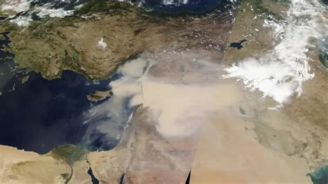 Dahsyatnya Badai Pasir Kuning Timur Tengah Dari Luar Angkasa Global