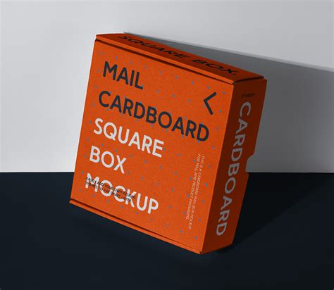 Square Psd Mail Cardboard Box Mockup Pixeden Club