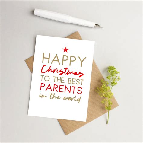 Parents Christmas Card Christmas Card For Parents Etsy New Zealand