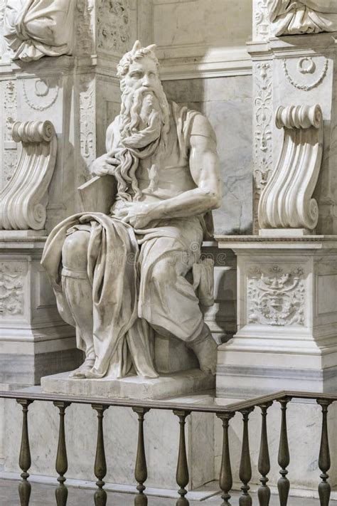 The Moses Sculpture Composition By Michelangelo In Church San Pietro In