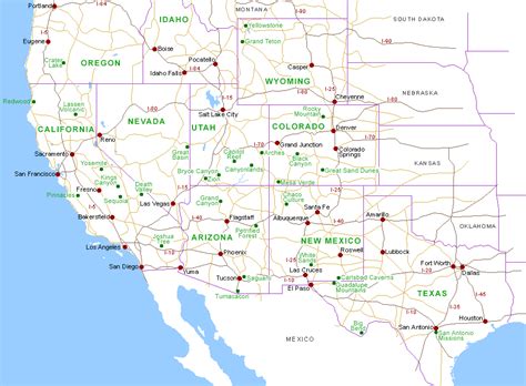 Road Map Of Southwest Usa ~ Cvln Rp