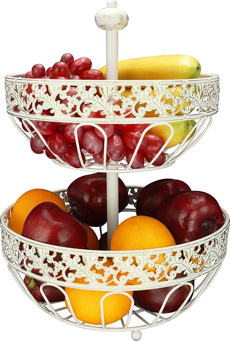 Rosyline 2 Tier Fruit Basket Fruit Bowl Multi Purpose
