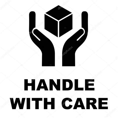 Handle With Care Sign : Handle with care sign Royalty Free Vector Image : Handle care handle ...