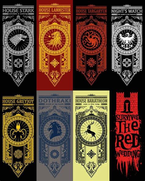 Game Of Thrones Banners Game Of Thrones Poster Game Of Thrones