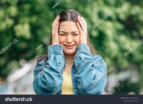 Sad Girl Crying Embarrassed Outdoors Stock Photo Shutterstock