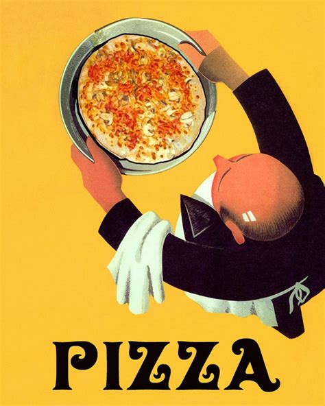 food pizza 16x20 restaurant bar italian italy etsy vintage italian posters vintage