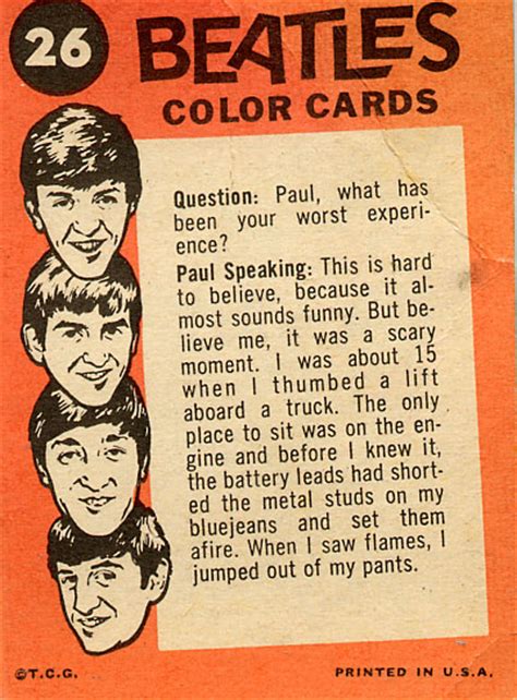 Buying or selling without iguide could be hazardous to your wealth. RetroWeb Nostalgia: Beatles Cards