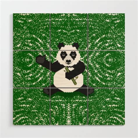 Buy Geometric Panda Wood Wall Art By Wagnerps Worldwide Shipping
