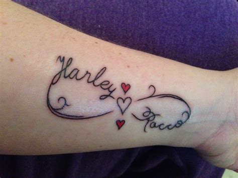Infinity Tattoo With My Childrens Name On Wrist Heart Tattoos With